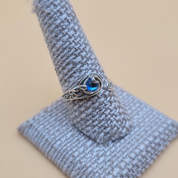 Size 9.5 Sterling Silver Squid Octopus Nautical Beach Band Ring A4764 - Picture 2 of 9